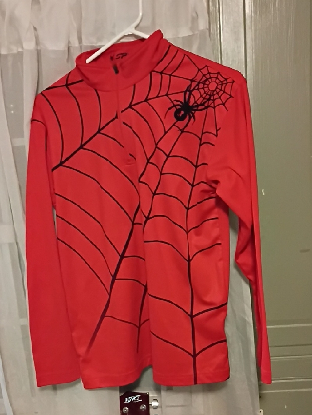 Spyder Red Long Sleeve Pullover with Black Logo